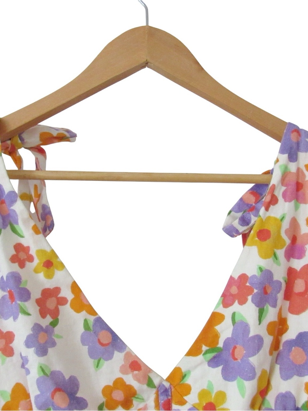 Peppermayo Parisian Life Linen Bustier Crop Top US 6 Floral Blooming Tie Straps - Picture 6 of 9